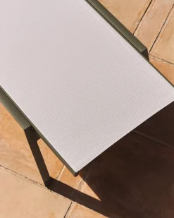 Tuinstoelen-Kave Home Capraia Ligstoel Groen, Wit