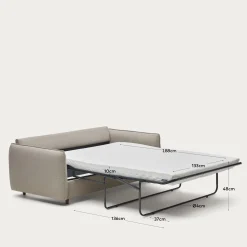 Slaapbanken|Slaapbanken-Kave Home Carlota Slaapbank Beige