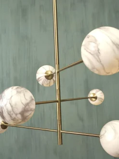 Glazen Hanglampen|Glazen Hanglampen-It's about RoMi Carrara 3-arm Hanglamp White marble, Gold