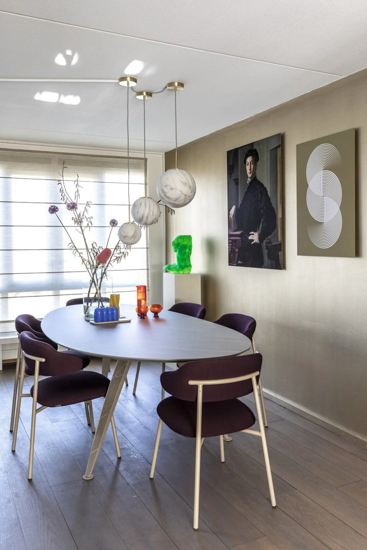 Moderne Hanglampen|Moderne Hanglampen-It's about RoMi Carrara Bol Hanglamp White marble, Gold