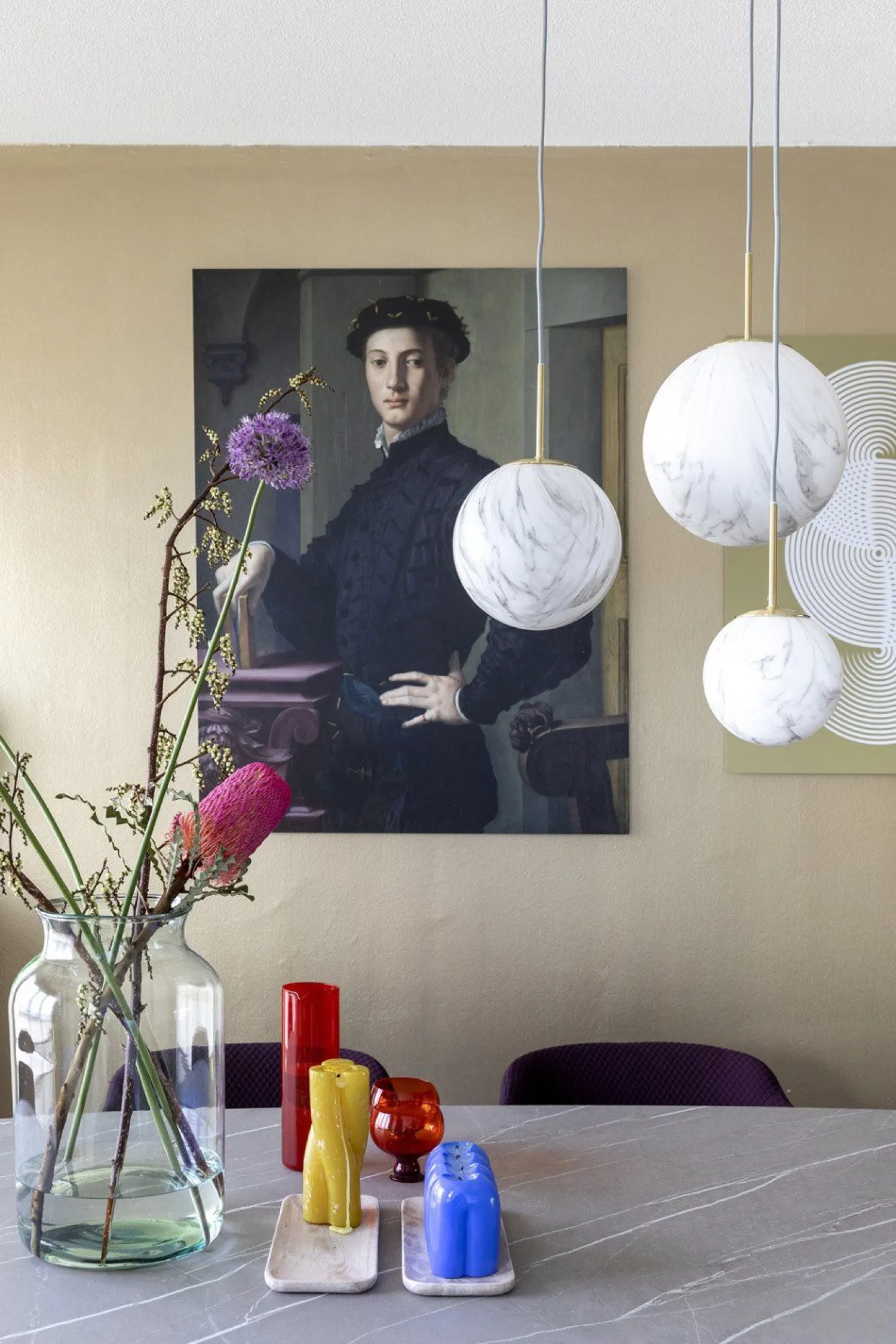 Moderne Hanglampen|Moderne Hanglampen-It's about RoMi Carrara Bol Hanglamp White marble, Gold
