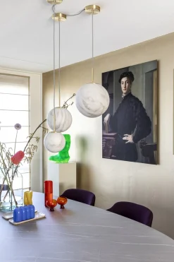 Moderne Hanglampen|Moderne Hanglampen-It's about RoMi Carrara Bol Hanglamp White marble, Gold