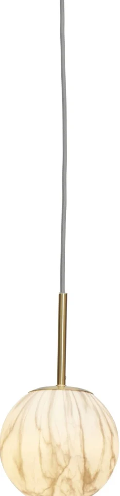 Glazen Hanglampen|Glazen Hanglampen-It's about RoMi Carrara Bol Hanglamp White marble, Gold