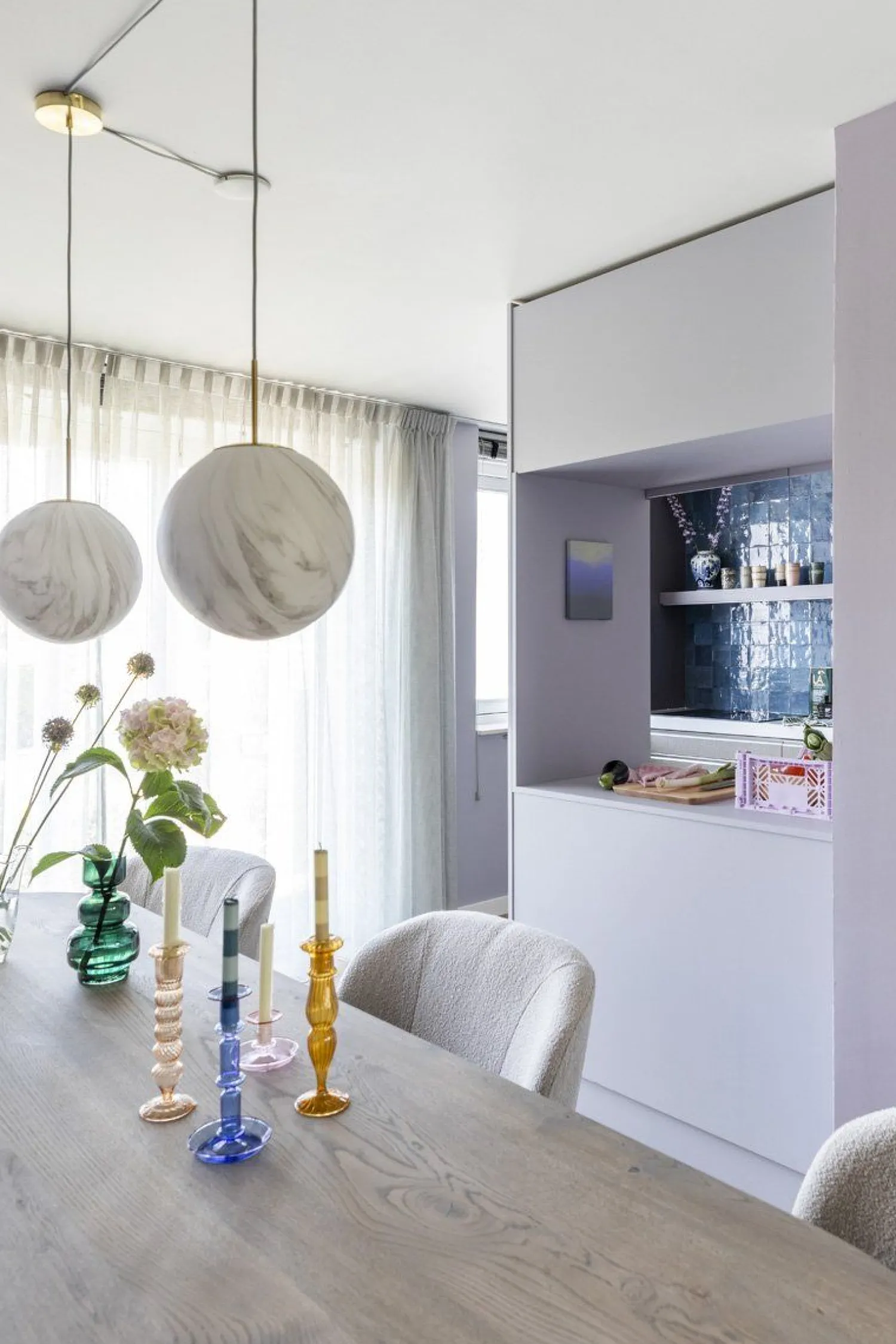 Glazen Hanglampen|Glazen Hanglampen-It's about RoMi Carrara Bol Hanglamp White marble, Gold