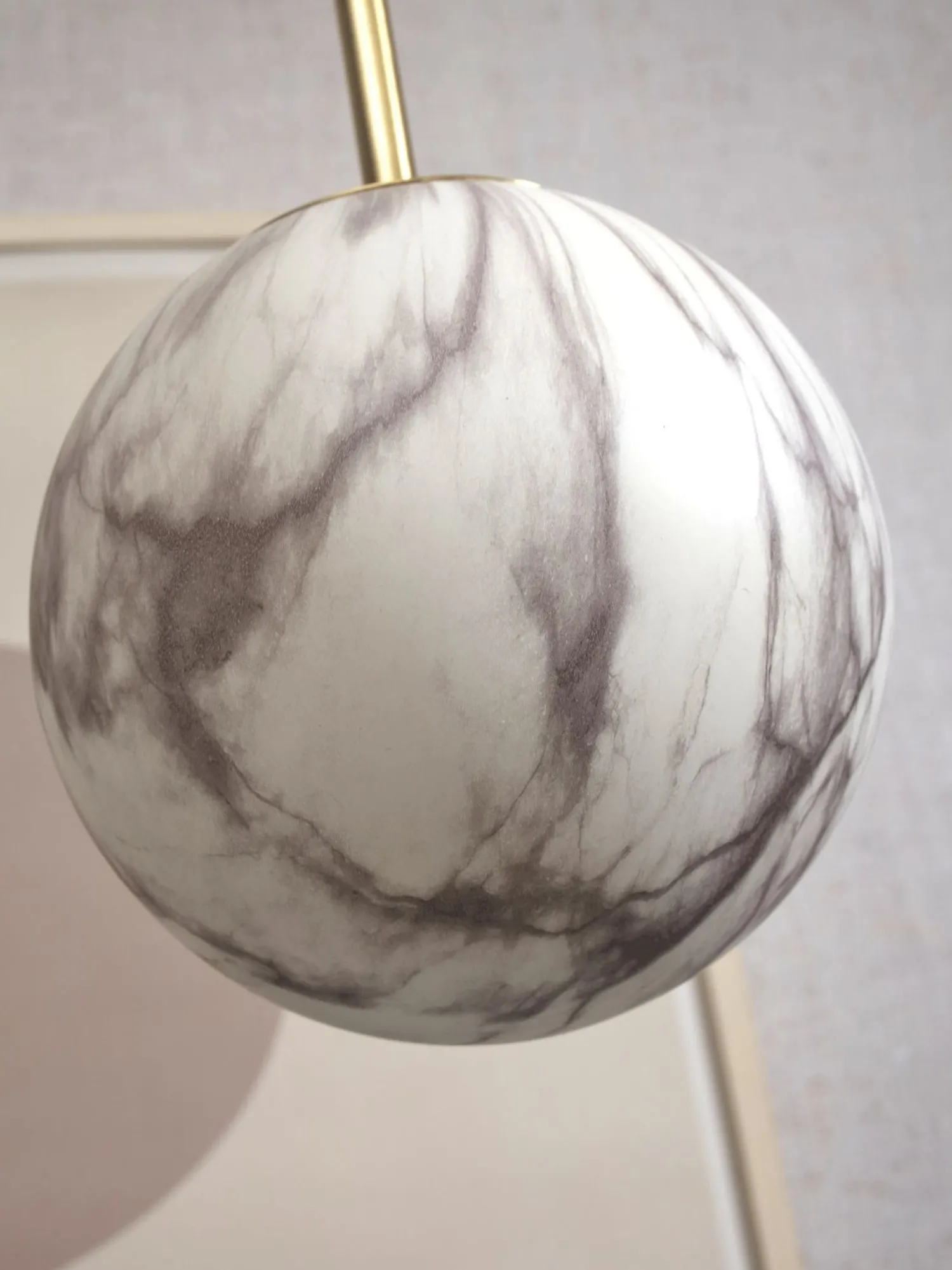 Glazen Hanglampen|Glazen Hanglampen-It's about RoMi Carrara Hanglamp White marble, Gold