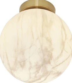 Moderne Plafondlampen|Plafondlampen-It's about RoMi Carrara Plafondlamp White marble, Gold