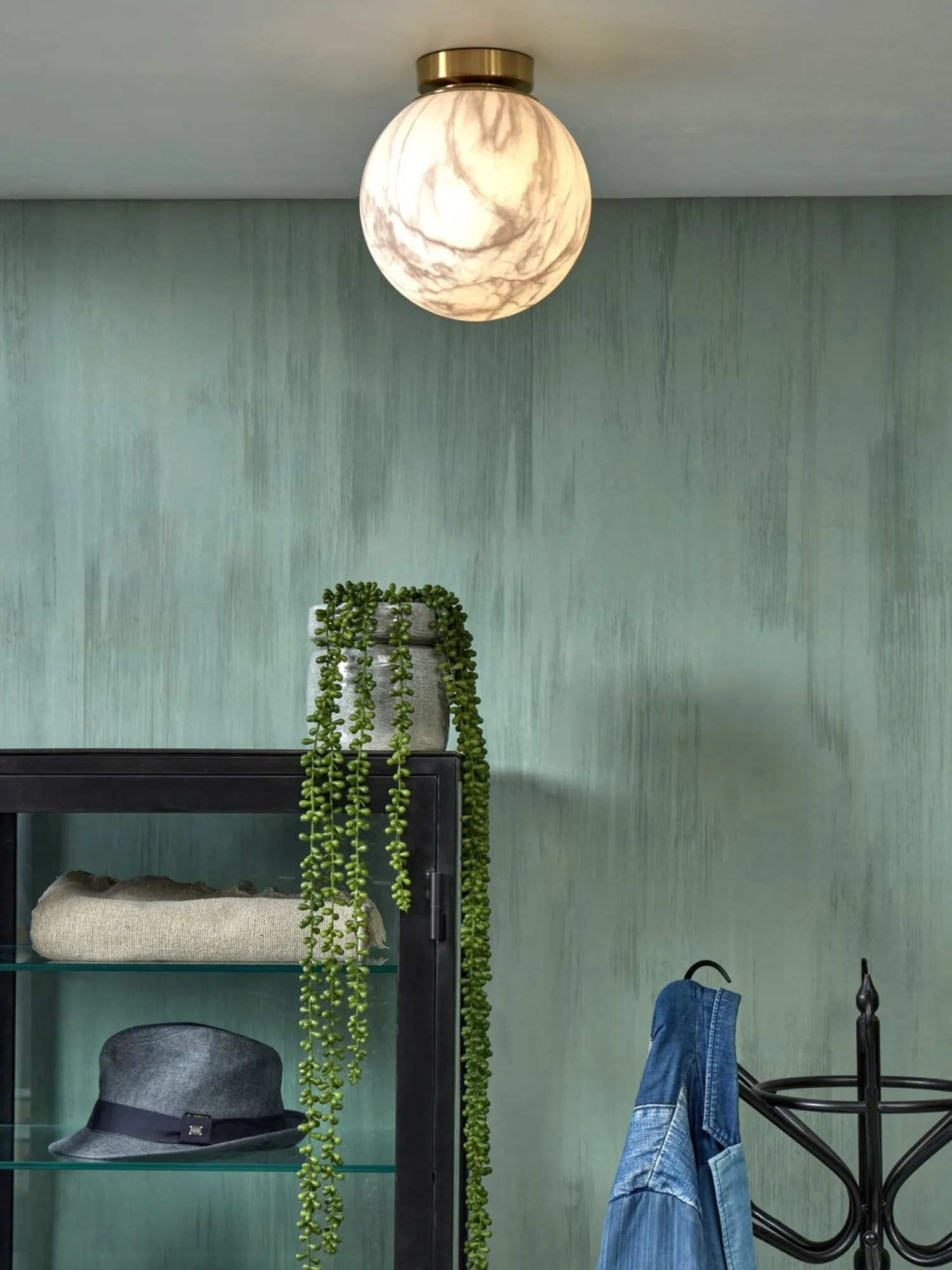 Moderne Plafondlampen|Plafondlampen-It's about RoMi Carrara Plafondlamp White marble, Gold