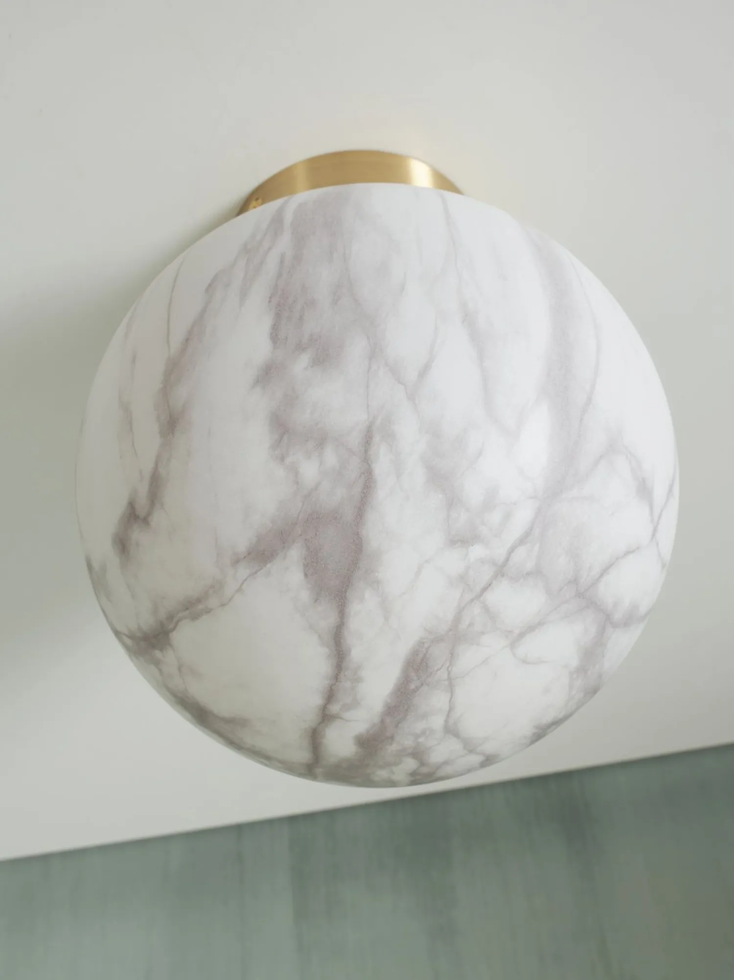 Moderne Plafondlampen|Plafondlampen-It's about RoMi Carrara Plafondlamp White marble, Gold