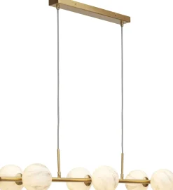 Glazen Hanglampen|Glazen Hanglampen-It's about RoMi Carrara Recht Hanglamp White marble, Gold