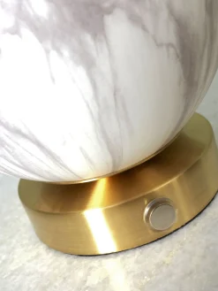 Tafellampen|Tafellampen-It's about RoMi Carrara Tafellamp White marble, Gold