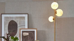 Vloerlampen|Vloerlampen-It's about RoMi Carrara Vloerlamp White marble, Gold