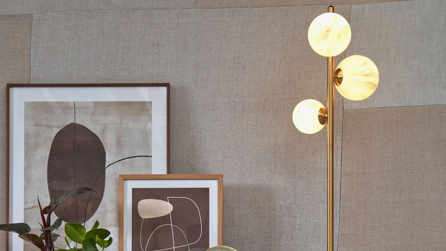 Vloerlampen|Vloerlampen-It's about RoMi Carrara Vloerlamp White marble, Gold