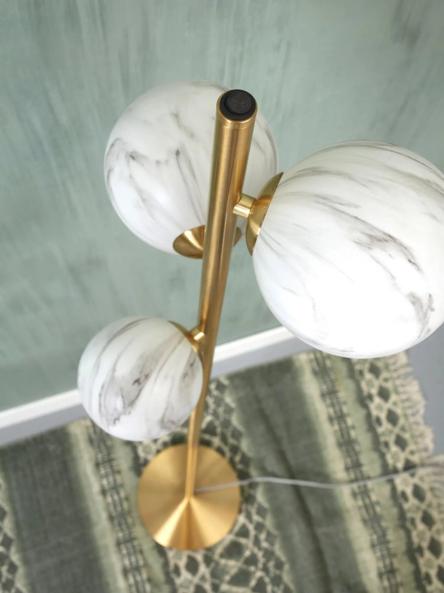 Vloerlampen|Vloerlampen-It's about RoMi Carrara Vloerlamp White marble, Gold