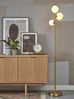 Vloerlampen|Vloerlampen-It's about RoMi Carrara Vloerlamp White marble, Gold