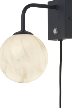 Wandlampen|Wandlampen-It's about RoMi Carrara Wandlamp White marble, Black