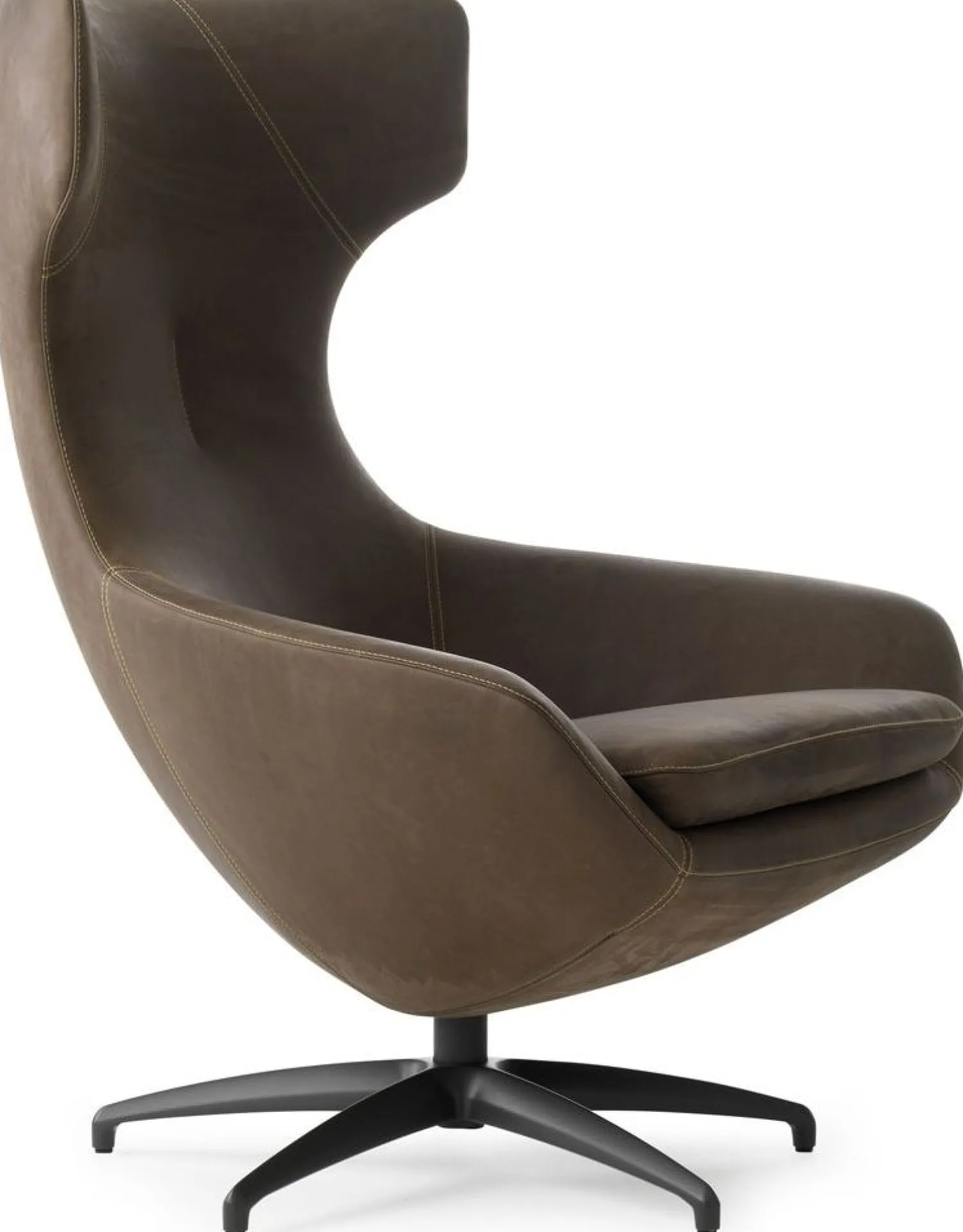 Leren Fauteuils|Design Fauteuils-Leolux Caruzzo Fauteuil Bruin