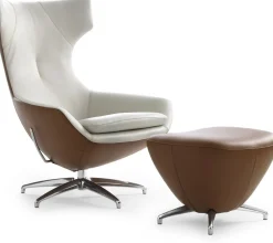 Design Fauteuils|Draaifauteuils-Leolux Caruzzo Plus Fauteuil Grijs