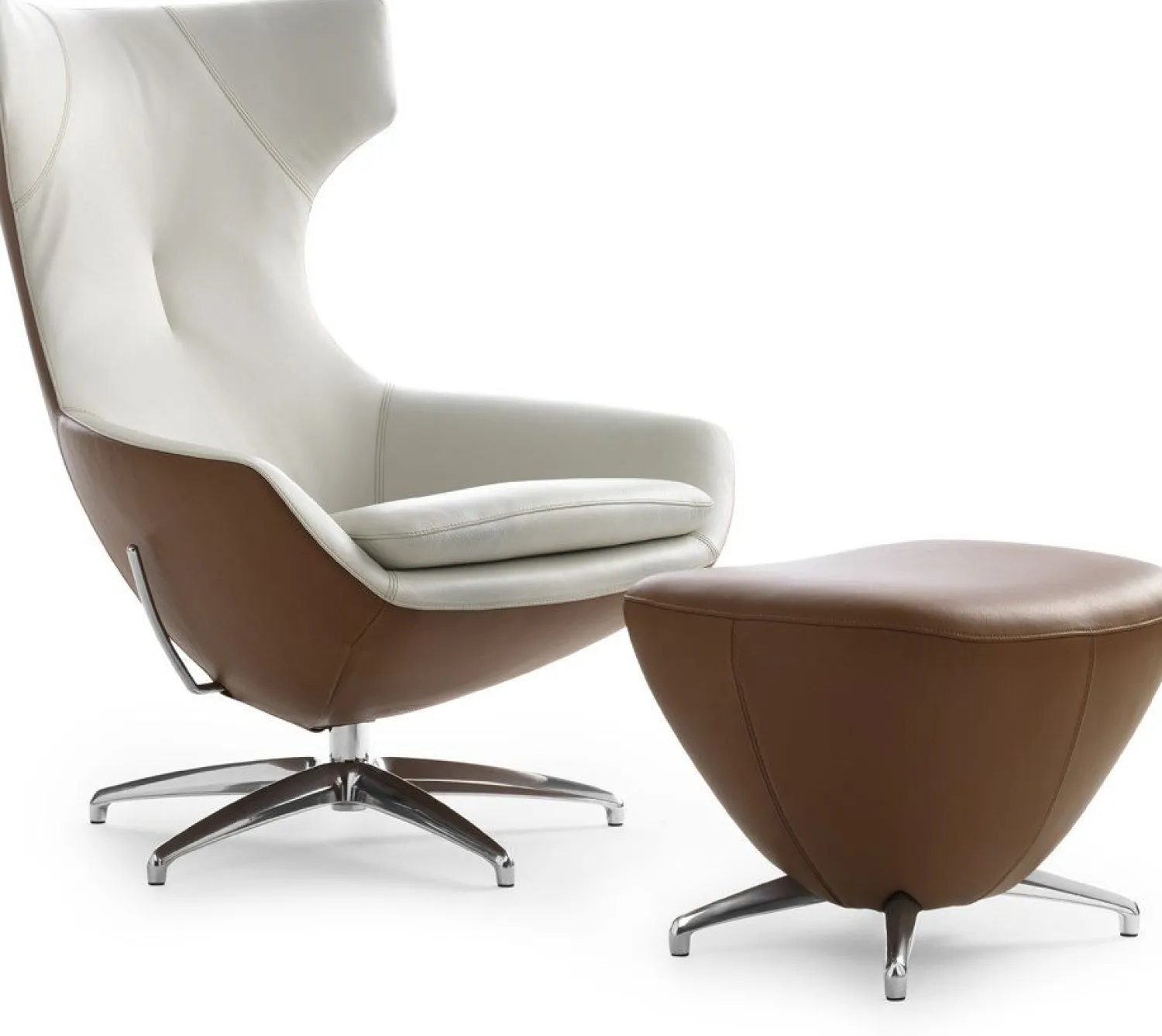 Design Fauteuils|Draaifauteuils-Leolux Caruzzo Plus Fauteuil Grijs