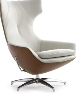 Design Fauteuils|Draaifauteuils-Leolux Caruzzo Plus Fauteuil Grijs