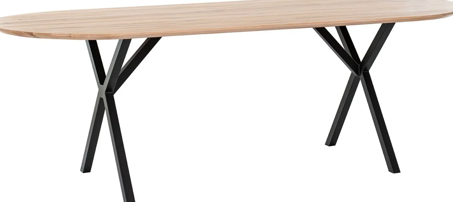 Houten Eettafels|Ovale Eettafels-Eijerkamp Collectie Casco Eettafel Naturel