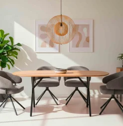 Houten Eettafels|Ovale Eettafels-Eijerkamp Collectie Casco Eettafel Naturel