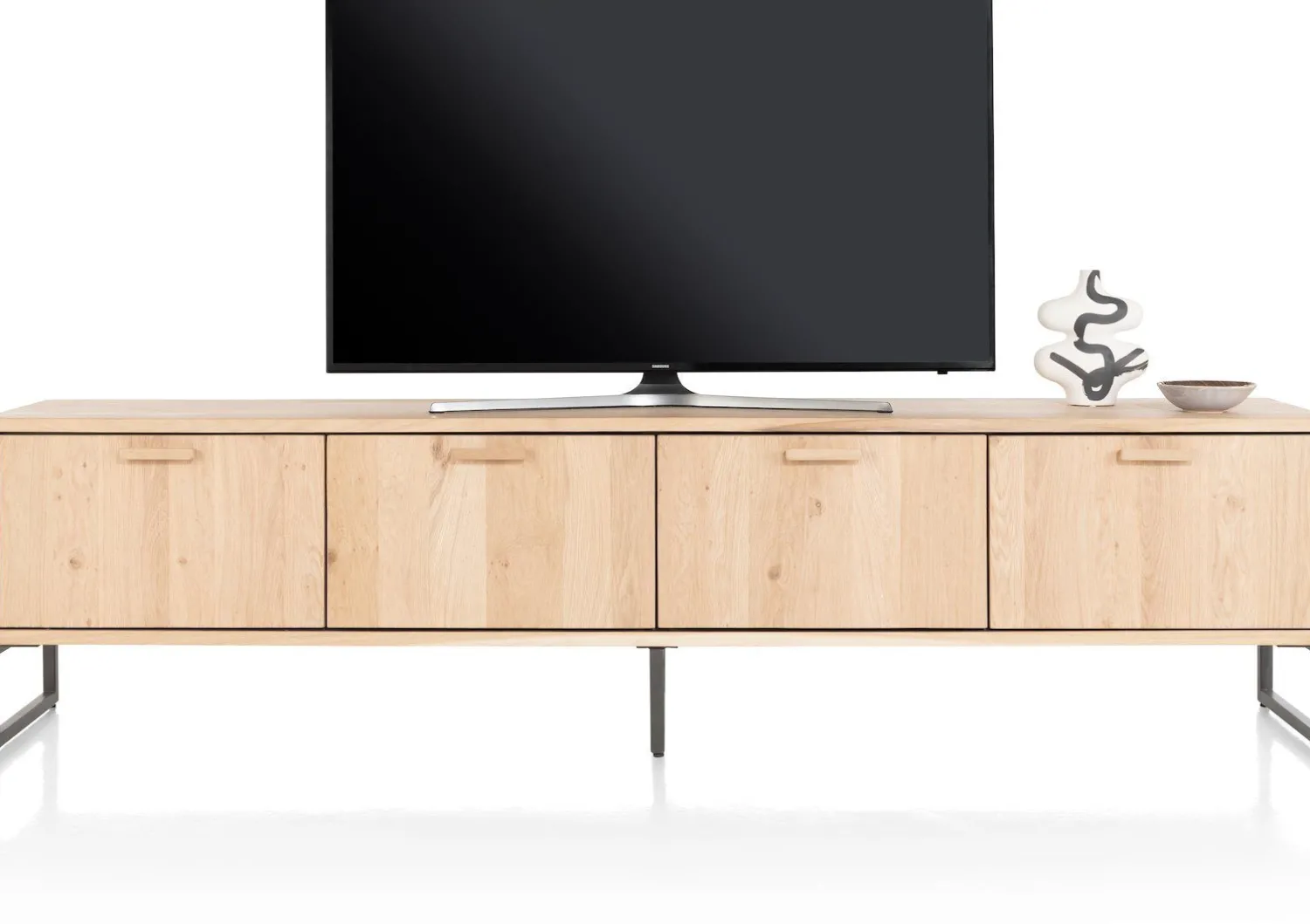 Tv-Meubels-Henders en Hazel Castello Lowboard Naturel, Grafiet