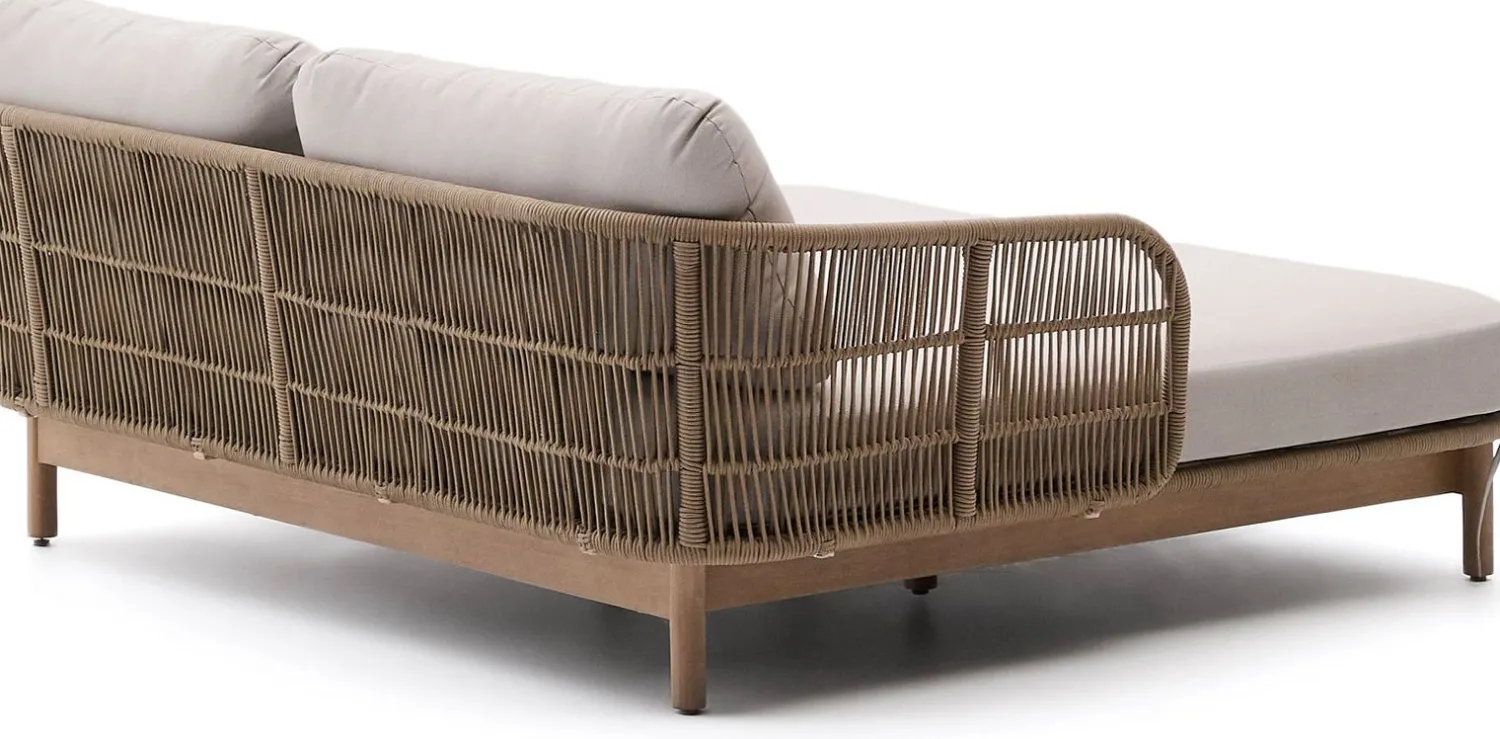 Tuinbanken-Kave Home Catalina Ligbed Beige, Bruin