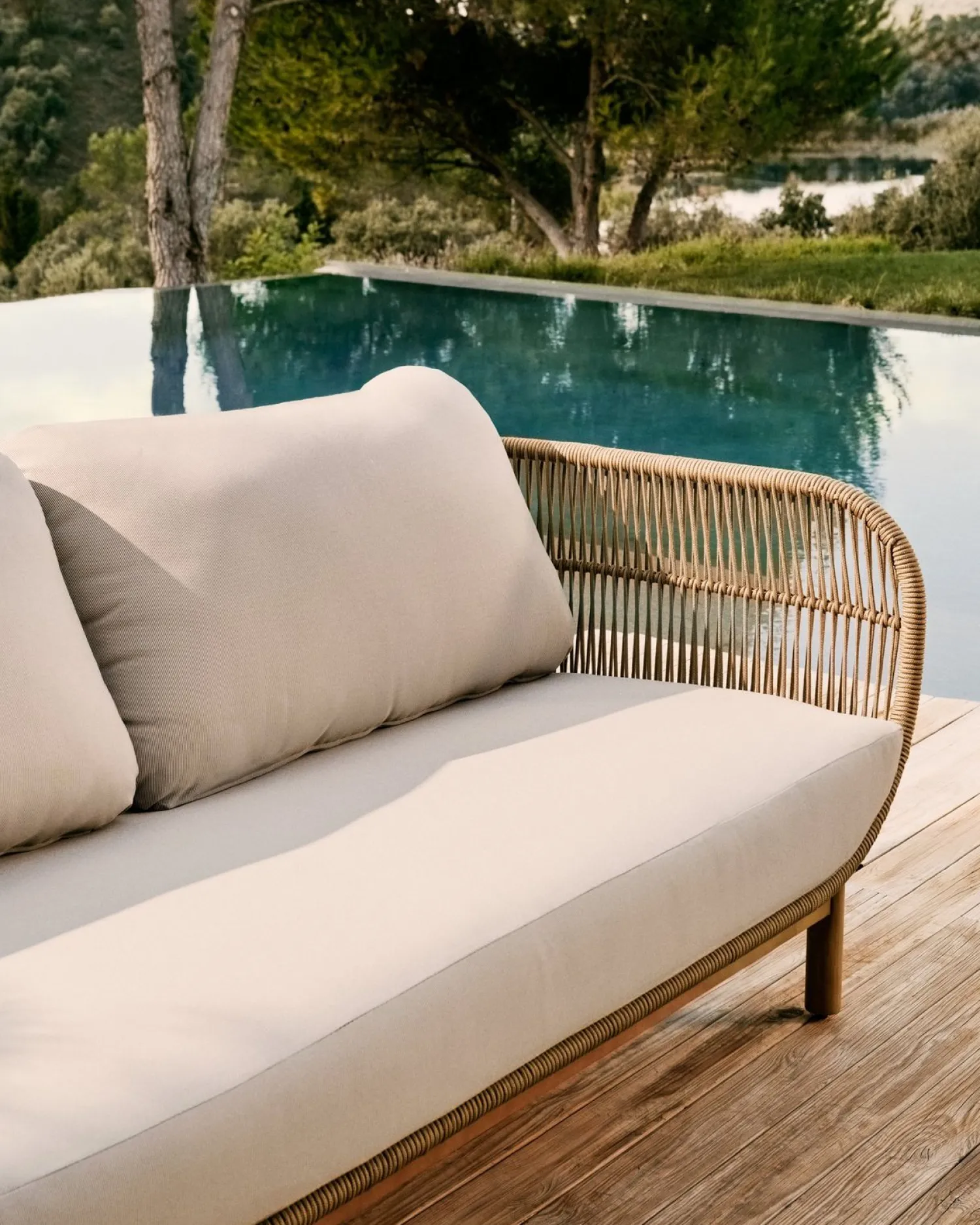 Tuinbanken|Zitbanken-Kave Home Catalina Tuinbank Beige, Bruin
