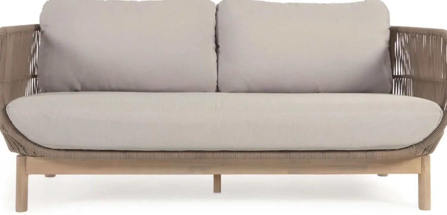 Tuinbanken|Zitbanken-Kave Home Catalina Tuinbank Beige, Bruin