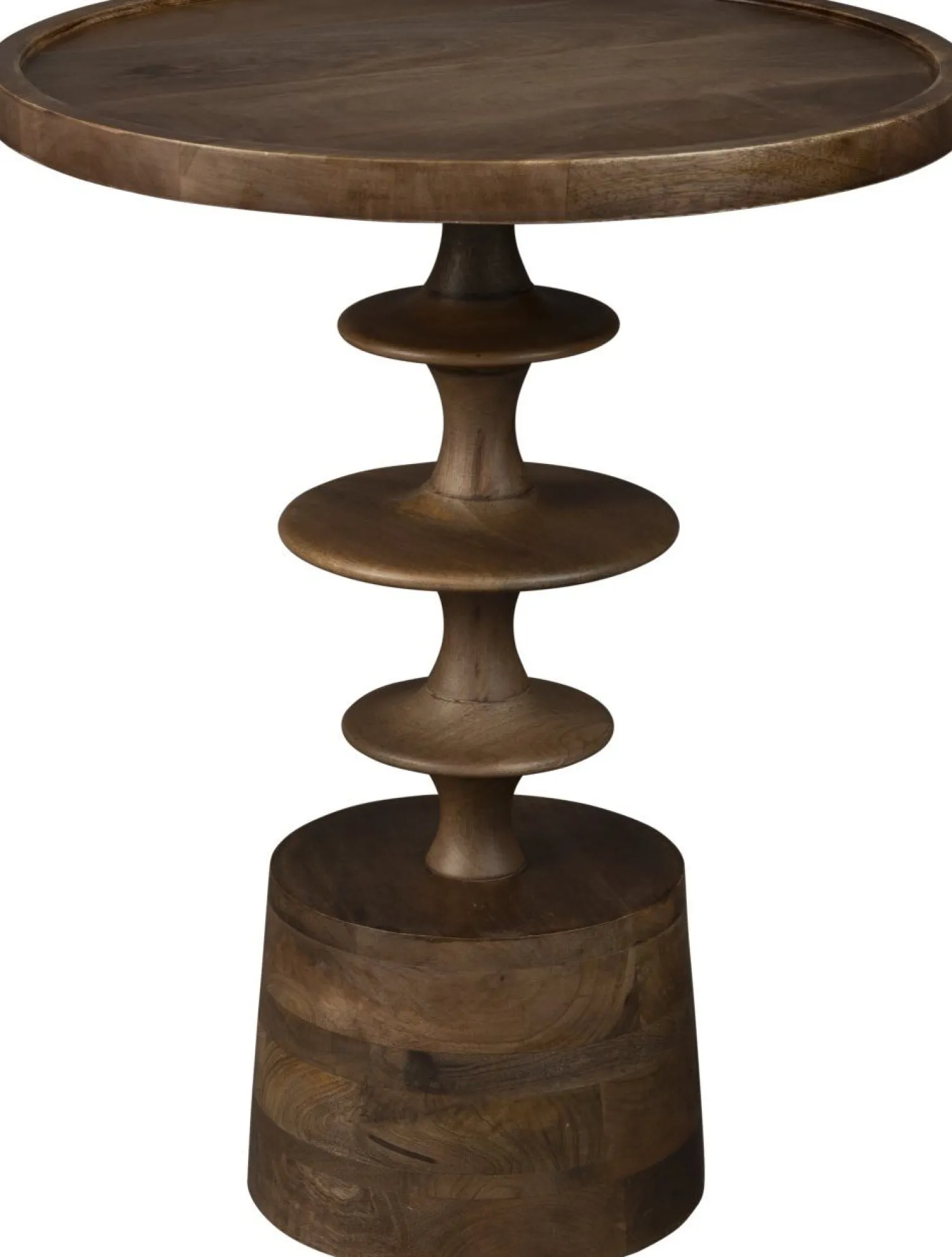 Houten Bijzettafels|Ronde Bijzettafels-Dutchbone Cath Bijzettafel Walnut