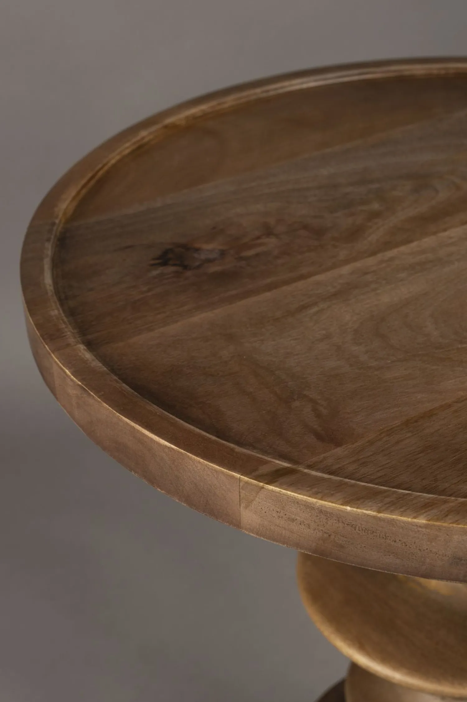 Houten Bijzettafels|Ronde Bijzettafels-Dutchbone Cath Bijzettafel Walnut