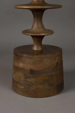 Houten Bijzettafels|Ronde Bijzettafels-Dutchbone Cath Bijzettafel Walnut