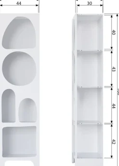 Vakkenkasten|Vakkenkasten-WOOOD Caz Vakkenkast White