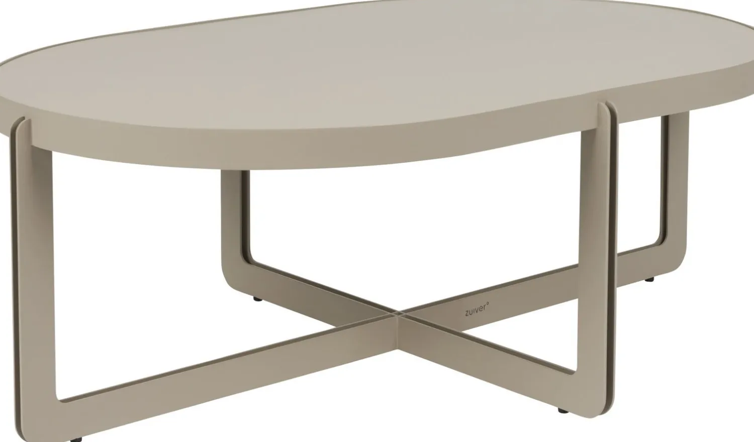 Ovale Salontafels-Zuiver Centre Ovaal Salontafel Beige