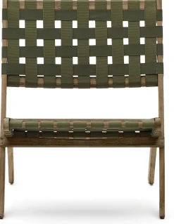Tuinstoelen-Kave Home Chabeli Tuinstoel Groen, Naturel