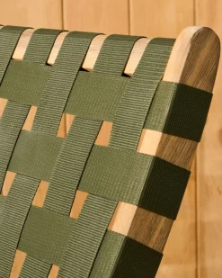 Tuinstoelen-Kave Home Chabeli Tuinstoel Groen, Naturel