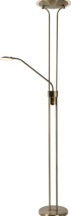 Vloerlampen|Vloerlampen-Lucide Champion-Led Vloerlamp Brons