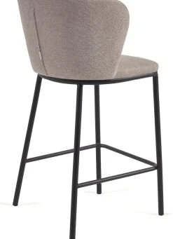 Stoffen Barkrukken-Kave Home Ciselia Barstoel Lichtbruin