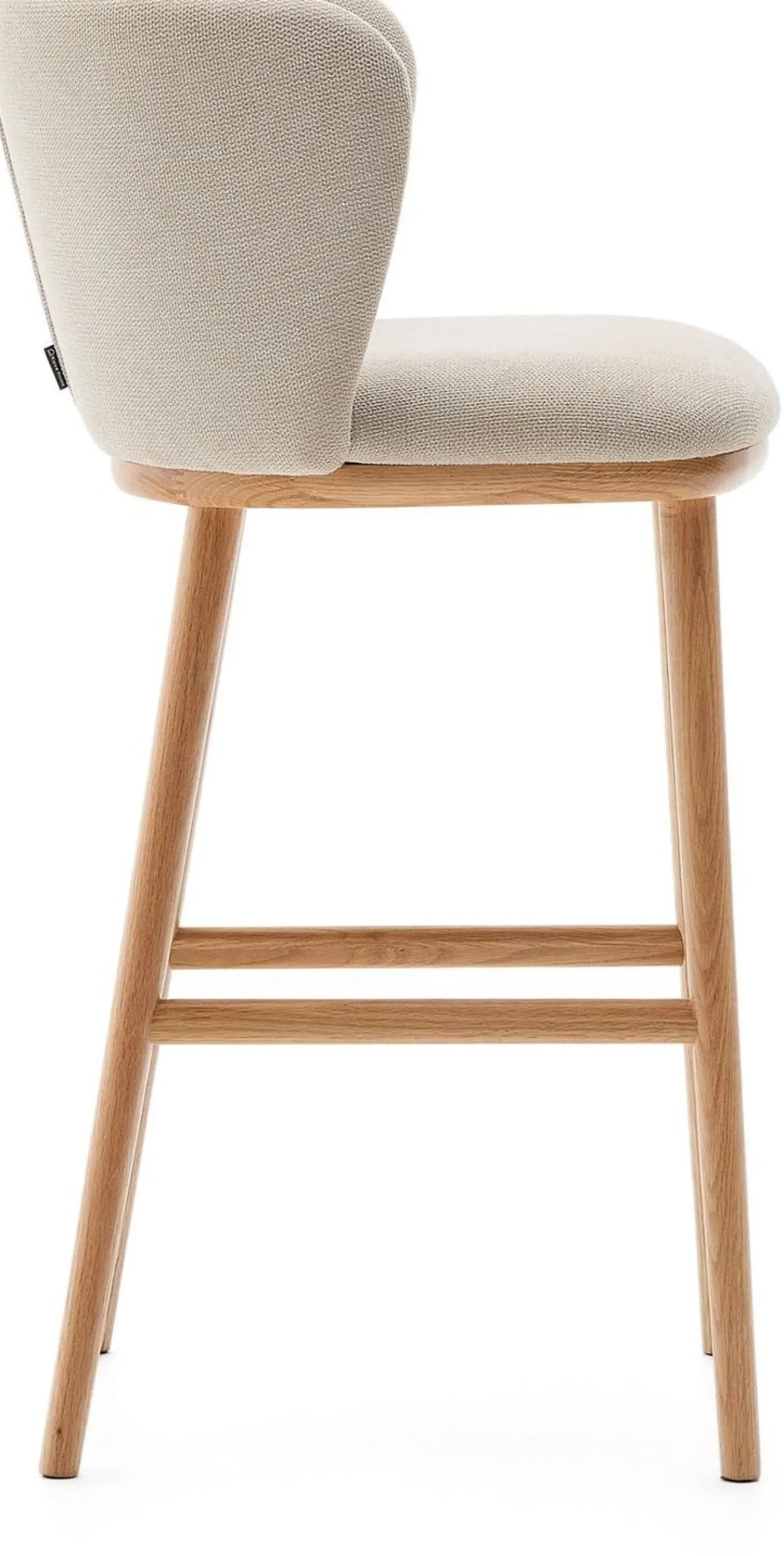 Stoffen Barkrukken-Kave Home Ciselia Barstoel Beige, Naturel