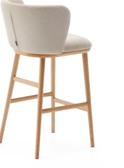 Stoffen Barkrukken-Kave Home Ciselia Barstoel Beige, Naturel