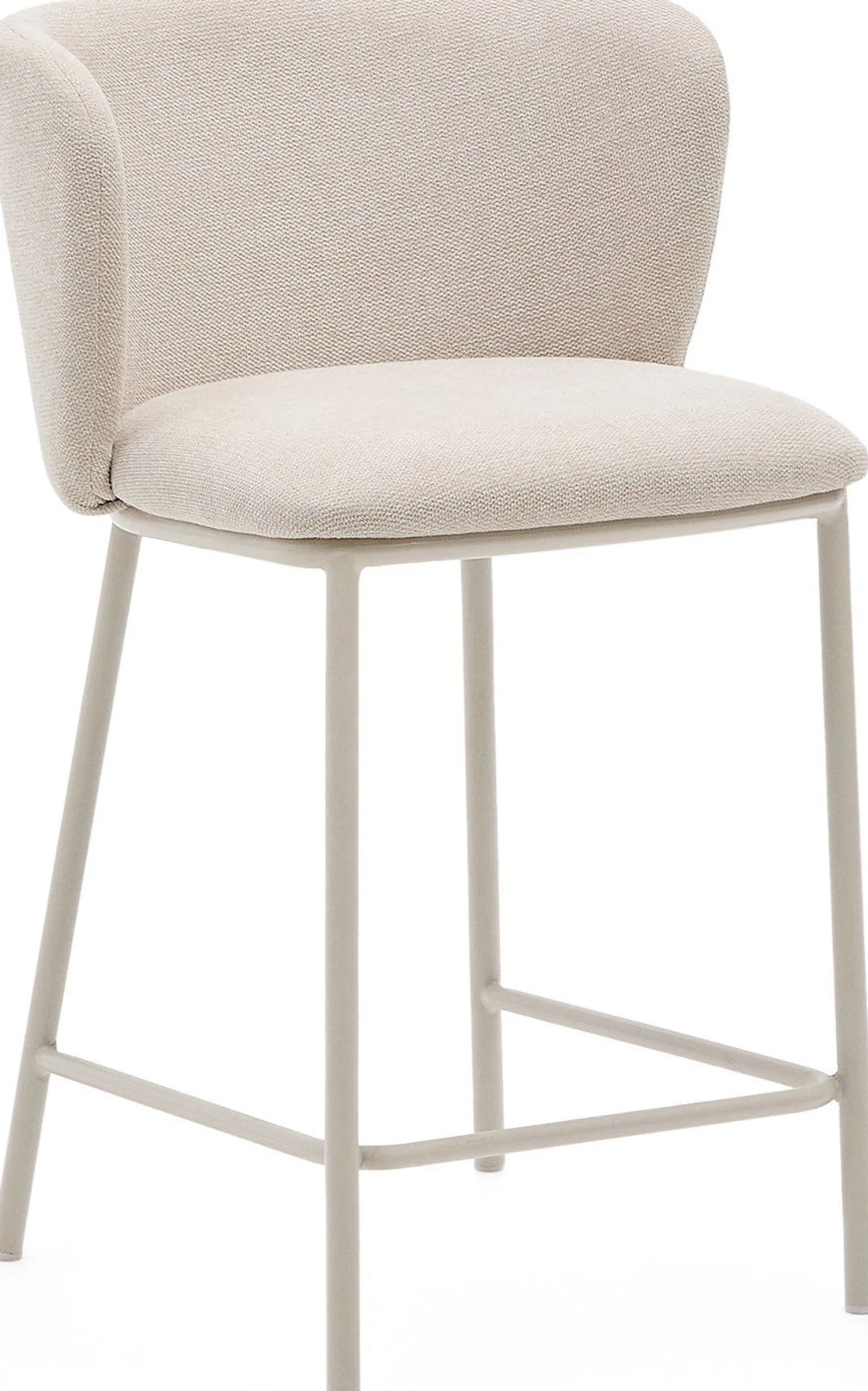 Stoffen Barkrukken-Kave Home Ciselia Barstoel Beige