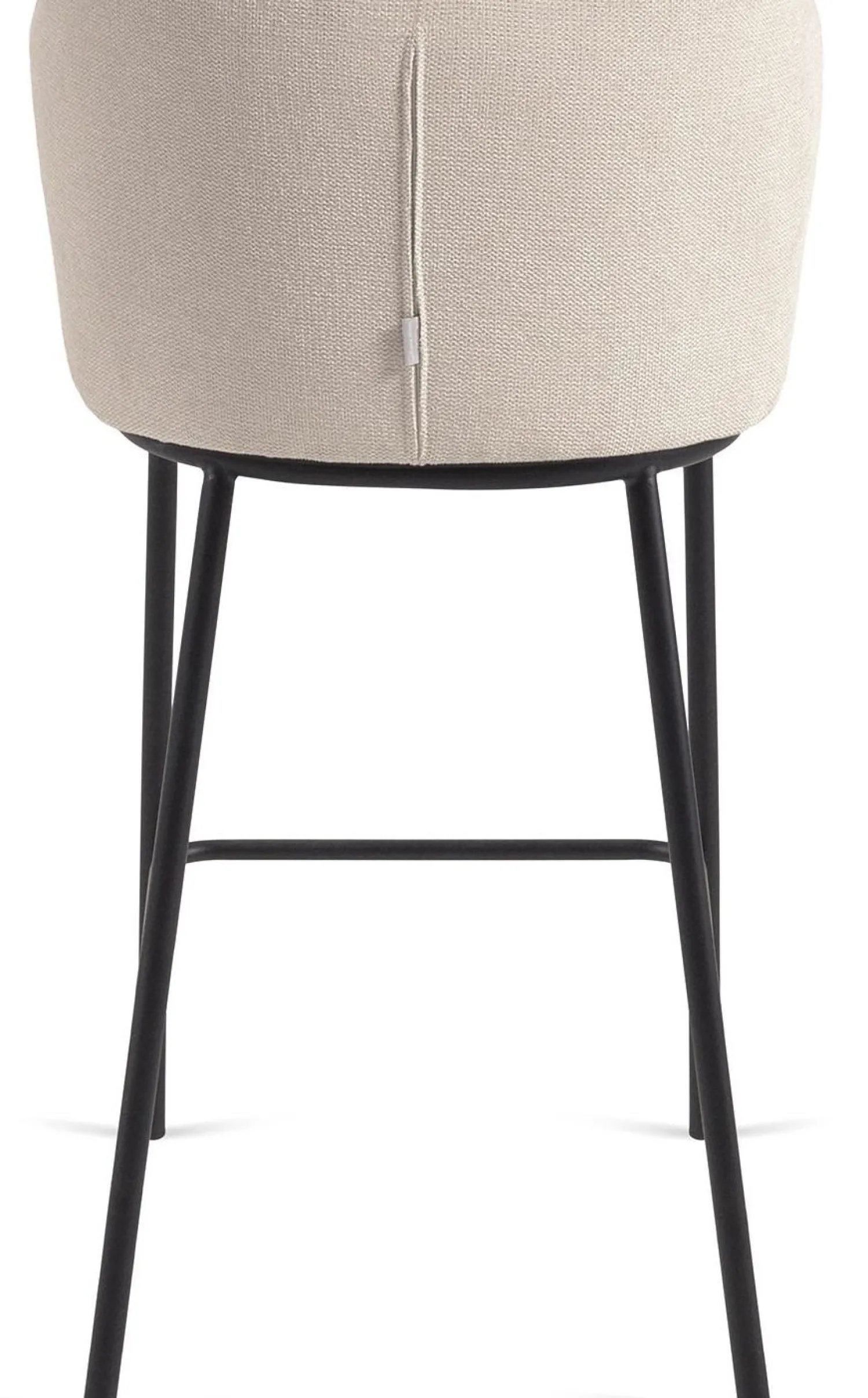 Stoffen Barkrukken-Kave Home Ciselia Barstoel Beige, Zwart