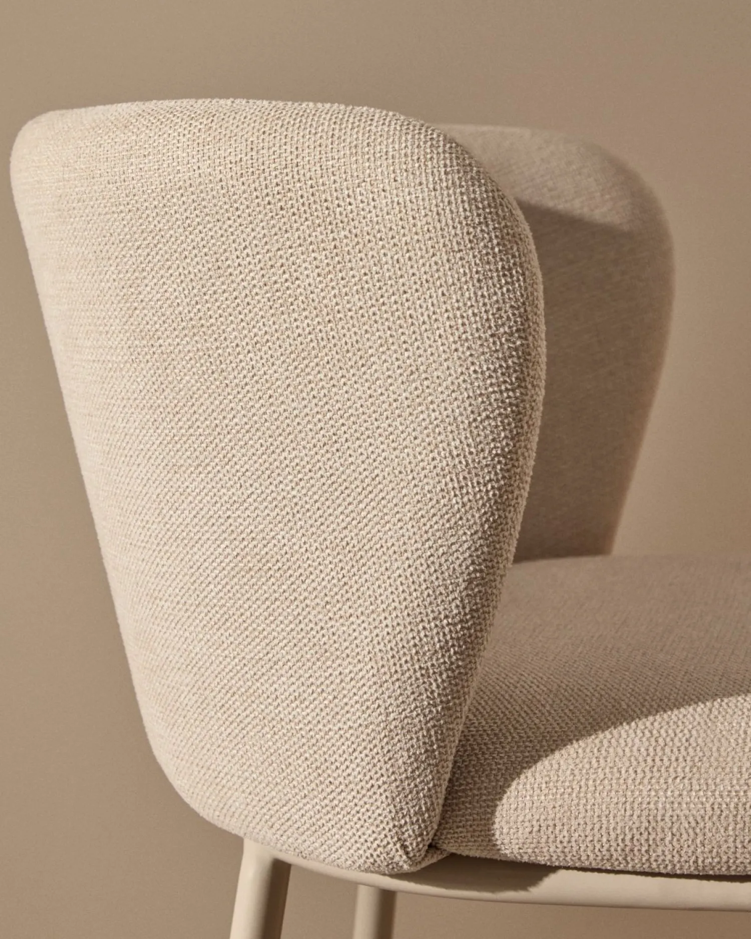 Stoffen Barkrukken-Kave Home Ciselia Hoog Barstoel Beige