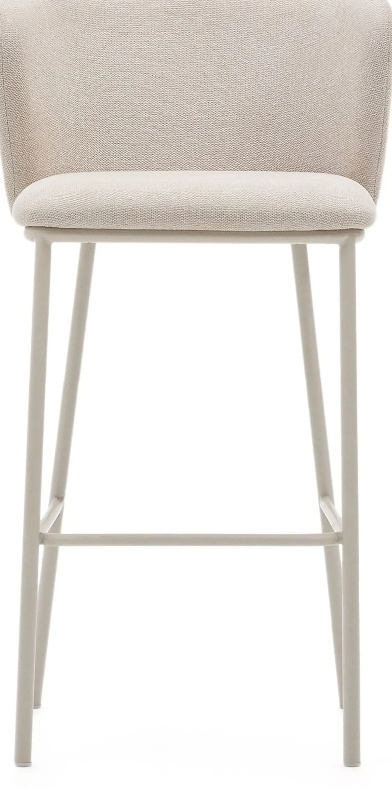 Stoffen Barkrukken-Kave Home Ciselia Hoog Barstoel Beige