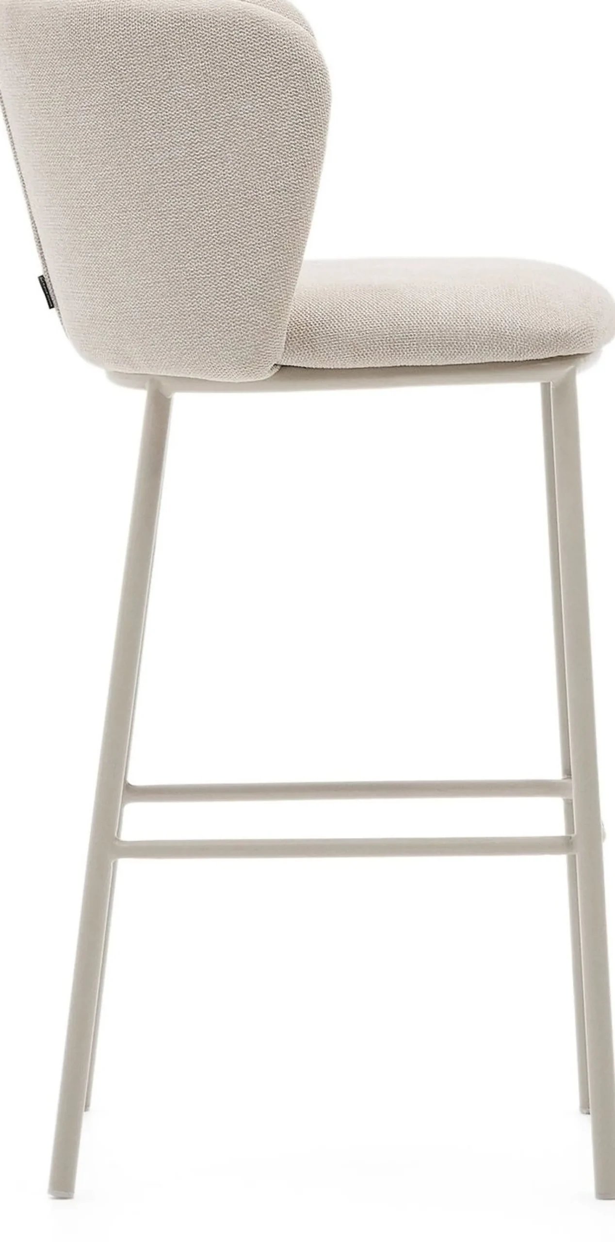 Stoffen Barkrukken-Kave Home Ciselia Hoog Barstoel Beige
