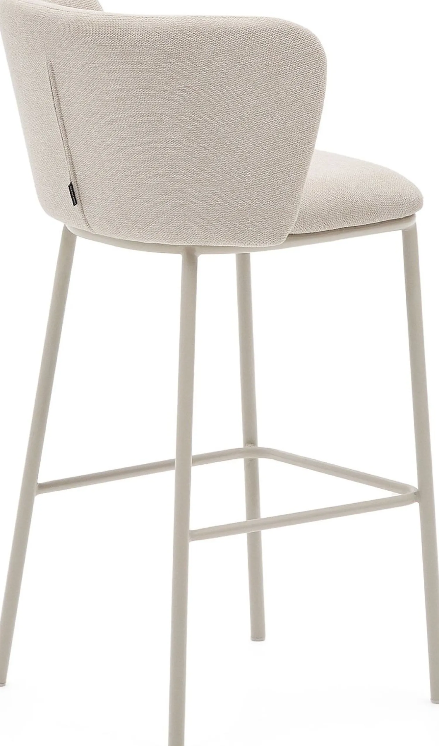 Stoffen Barkrukken-Kave Home Ciselia Hoog Barstoel Beige