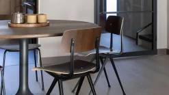Houten Eettafels|Ronde Eettafels-Artifort Clarion Eettafel Bruin