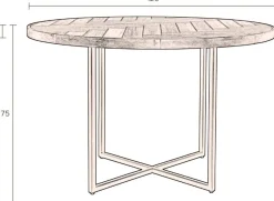 Houten Eettafels|Ronde Eettafels-Dutchbone Class Bistrotafel Black