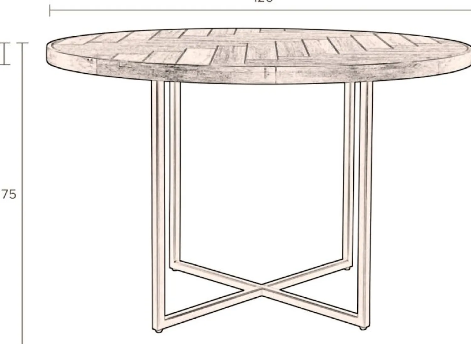 Houten Eettafels|Ronde Eettafels-Dutchbone Class Bistrotafel Black