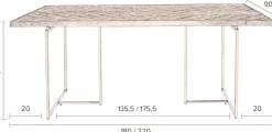Houten Eettafels|Rechthoekige Eettafels-Dutchbone Class Eettafel Brown